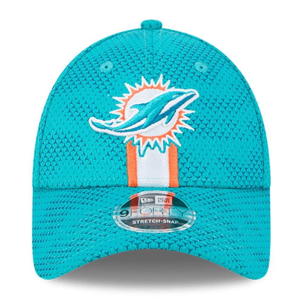 Miami Dolphins New Era 2024 Sideline 9FORTY Stretch-Snap Hat Aqua | NFL