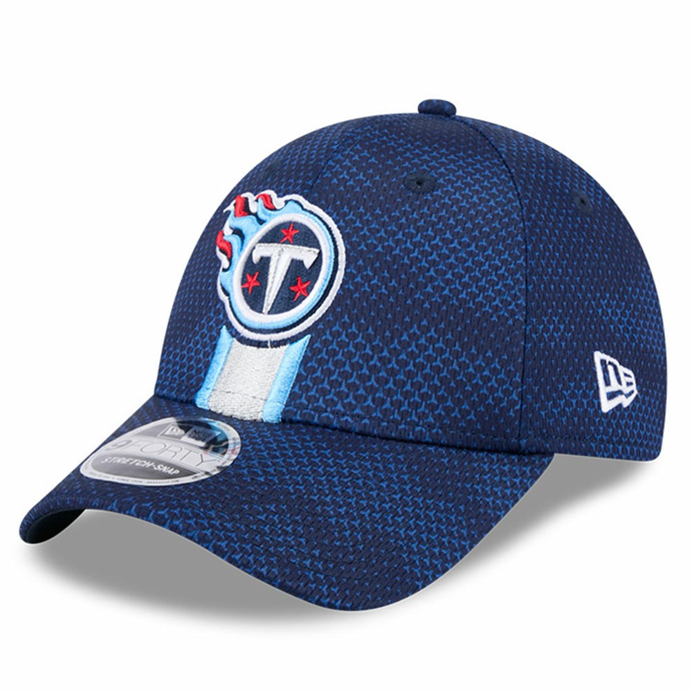 Tennessee Titans New Era 2024 Sideline 9FORTY Stretch-Snap Hat Navy | NFL