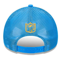 Los Angeles Chargers New Era 2024 Sideline Historic 9FORTY A-Frame Trucker Adjustable Hat Stone/Powder Blue | NFL