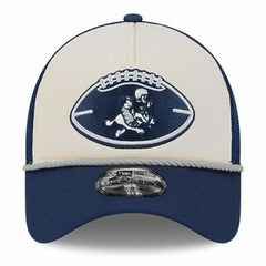 Dallas Cowboys New Era 2024 Sideline Historic 9FORTY A-Frame Trucker Adjustable Hat Stone/Navy | NFL