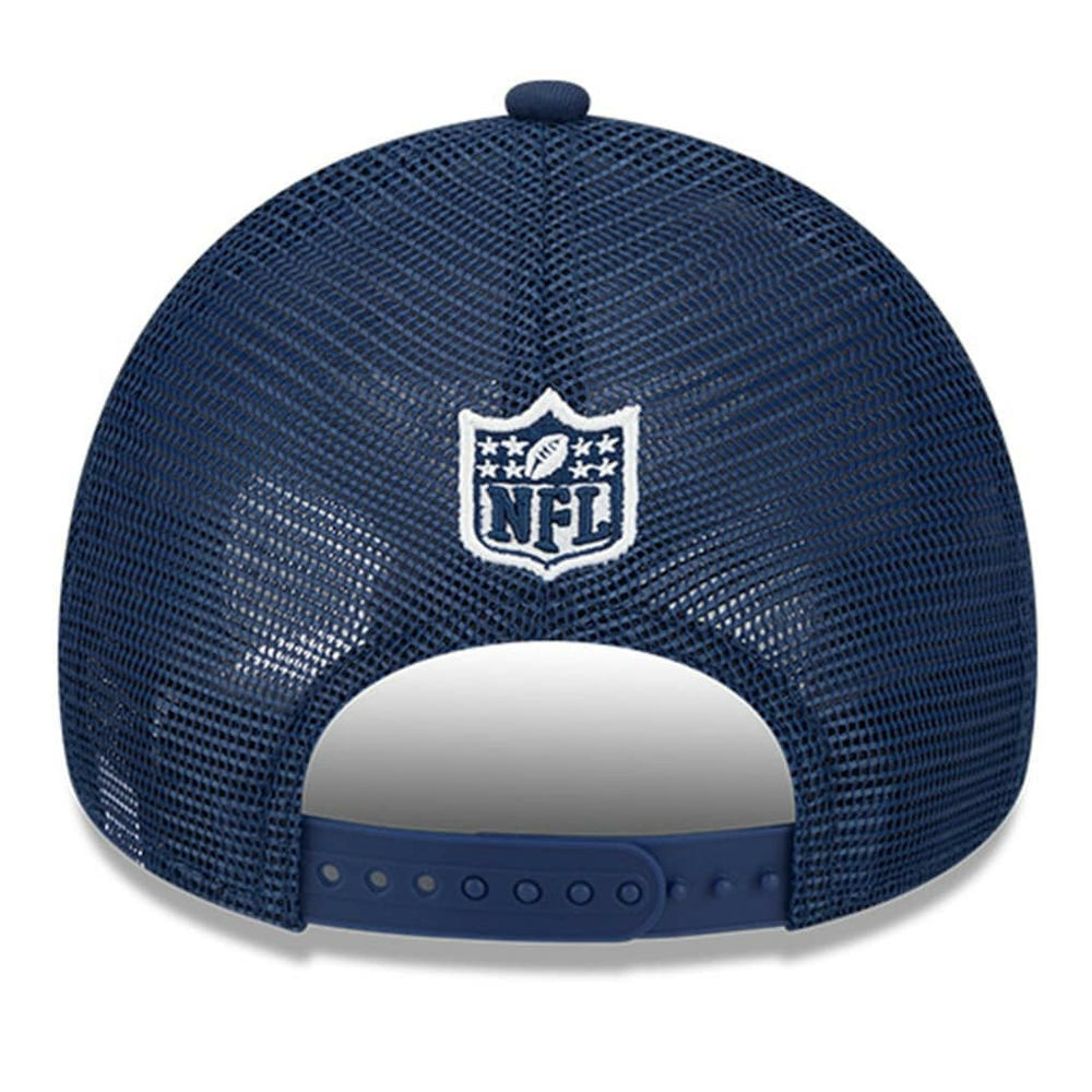 Dallas Cowboys New Era 2024 Sideline Historic 9FORTY A-Frame Trucker Adjustable Hat Stone/Navy | NFL