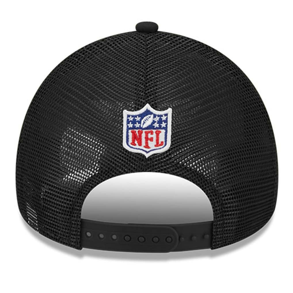Philadelphia Eagles New Era 2024 Sideline Historic 9FORTY A-Frame Trucker Adjustable Hat Stone/Black | NFL
