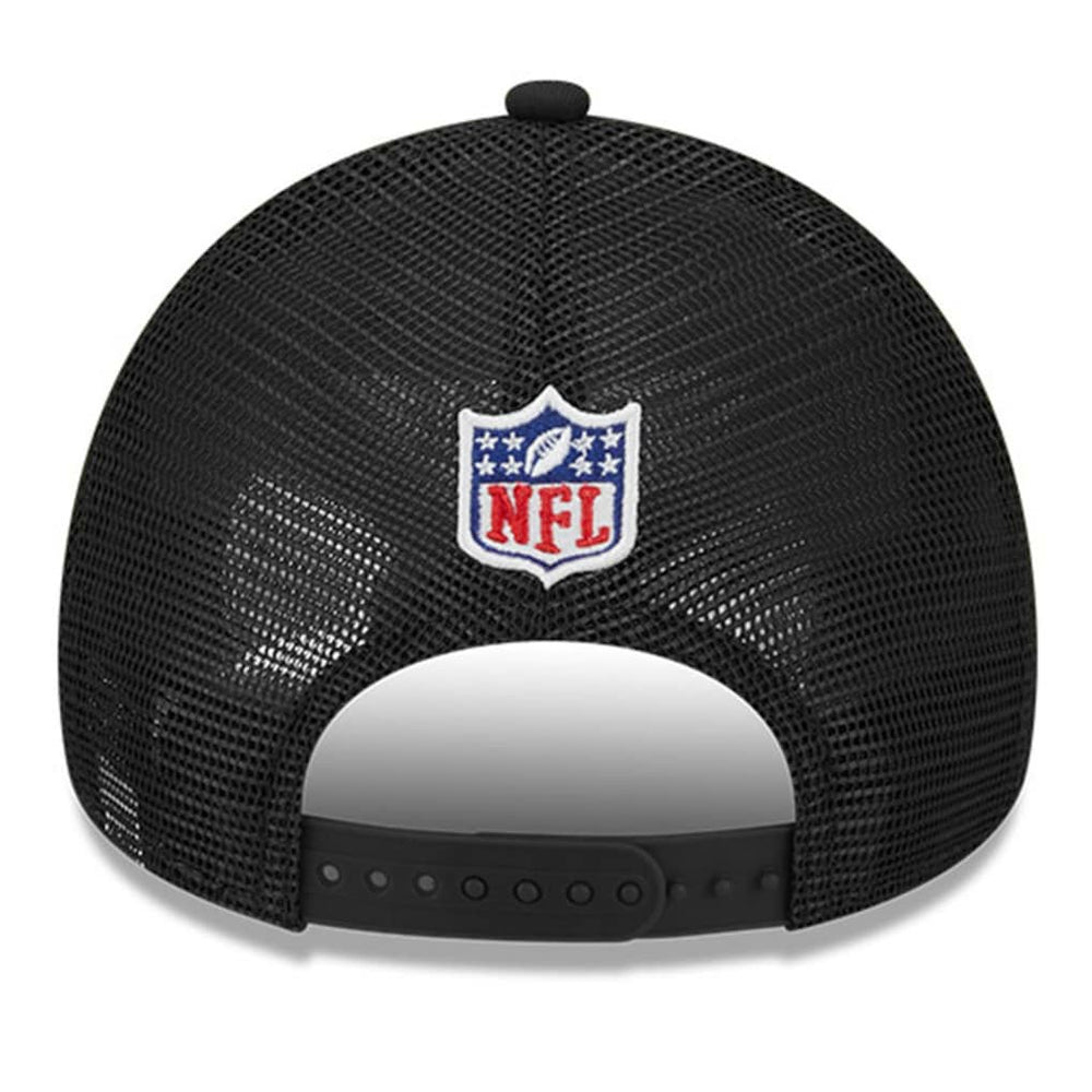 Philadelphia Eagles New Era 2024 Sideline Historic 9FORTY A-Frame Trucker Adjustable Hat Stone/Black | NFL