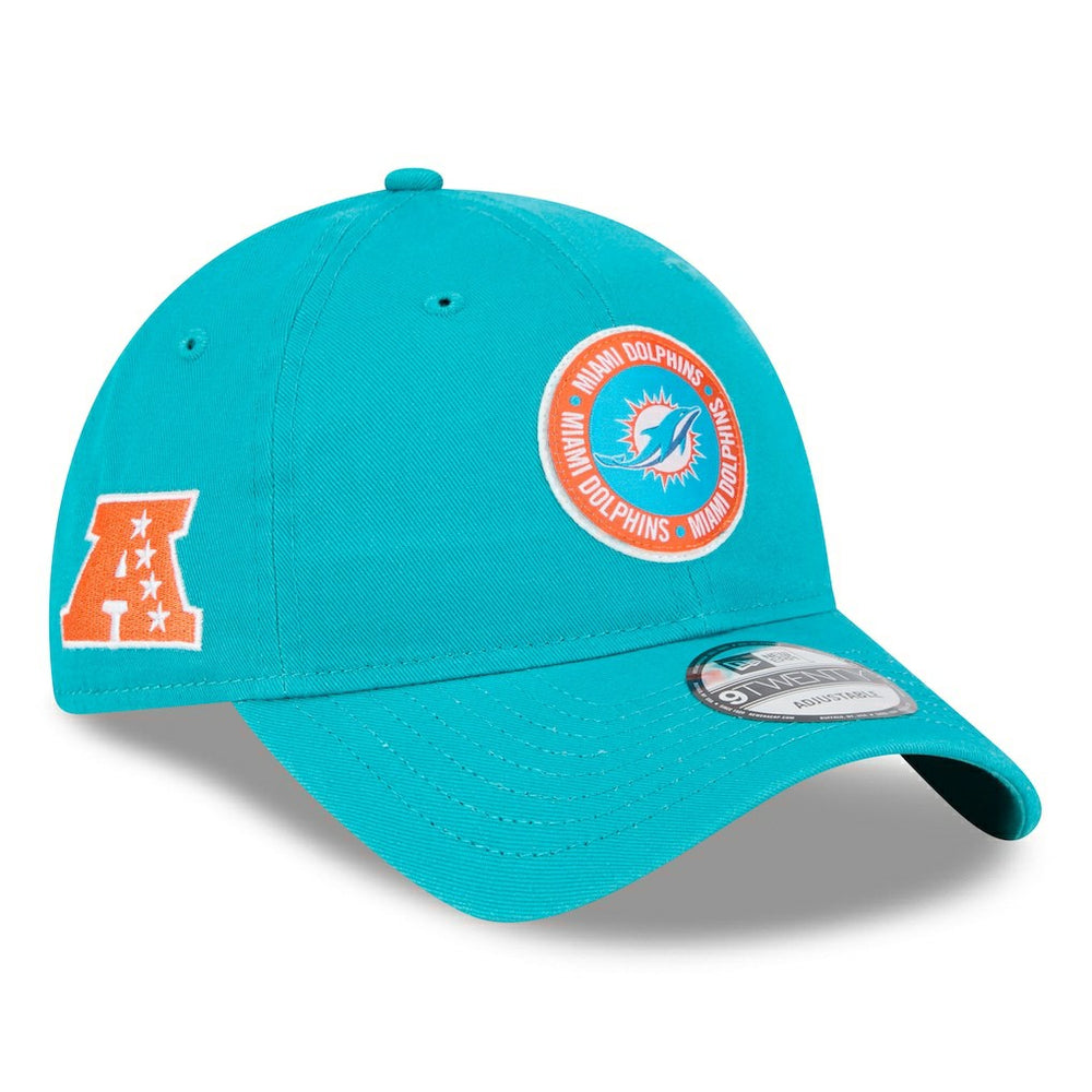 Miami Dolphins New Era 2024 Sideline 9TWENTY Adjustable Hat Aqua | NFL