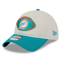 Miami Dolphins New Era 2024 Sideline Historic 9TWENTY Adjustable Hat Stone/Aqua | NFL