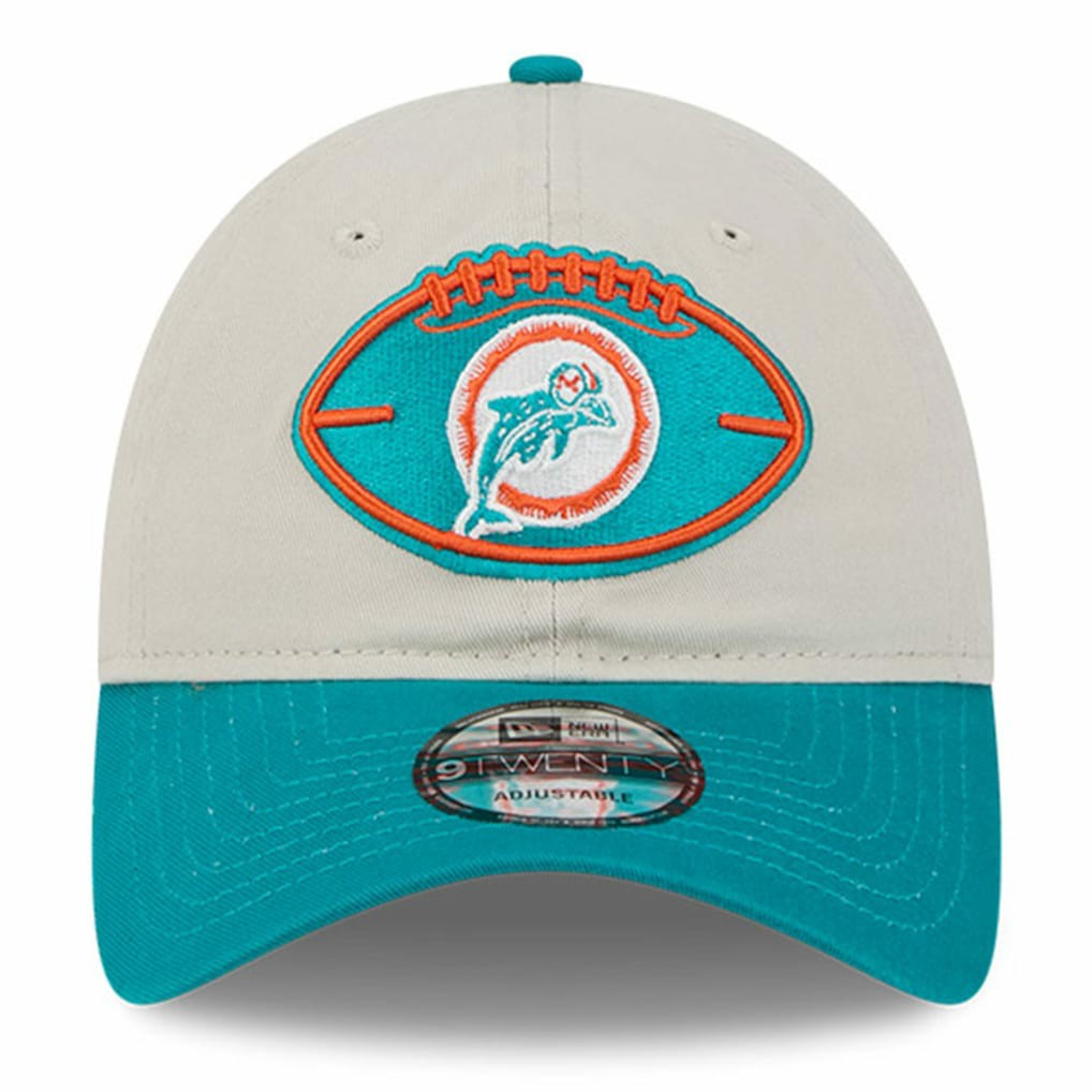 Miami Dolphins New Era 2024 Sideline Historic 9TWENTY Adjustable Hat Stone/Aqua | NFL