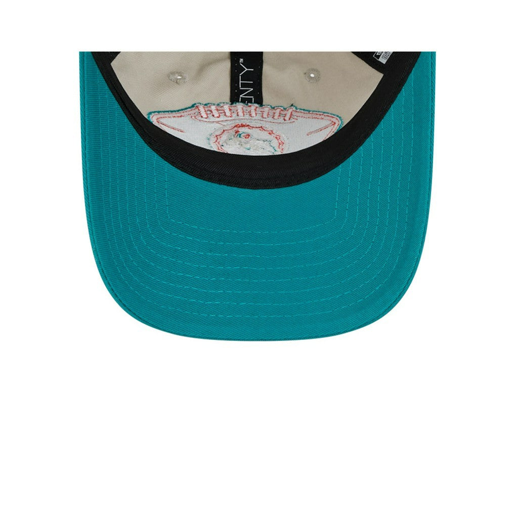 Miami Dolphins New Era 2024 Sideline Historic 9TWENTY Adjustable Hat Stone/Aqua | NFL