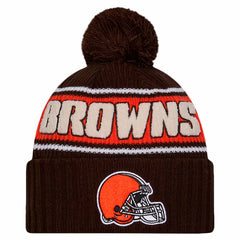 Cleveland Browns New Era 2024 Sideline Cuffed Knit Hat with Pom Brown | NFL