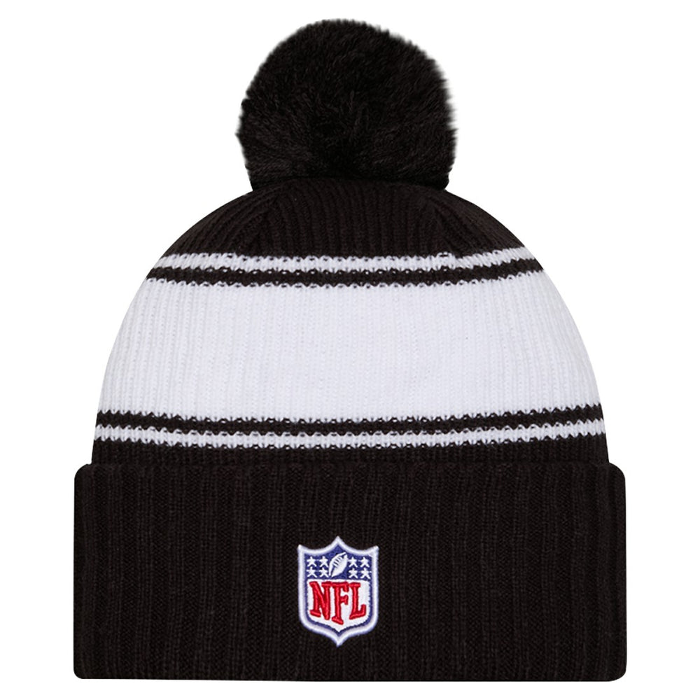 New York Jets New Era 2024 Sideline Cuffed Knit Hat with Pom Black | NFL