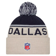Dallas Cowboys New Era NFL Sideline Historic Cuffed Knit Hat with Pom
 Stone | NFL