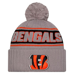 Cincinnati Bengals New Era 2024 Sideline Sport Cuffed Knit Hat with Pom Gray | NFL
