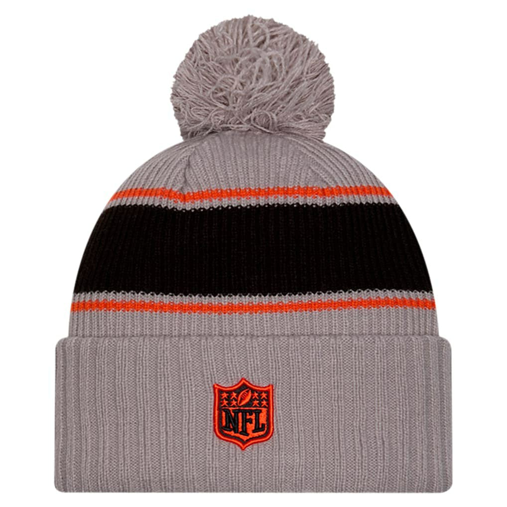 Cincinnati Bengals New Era 2024 Sideline Sport Cuffed Knit Hat with Pom Gray | NFL