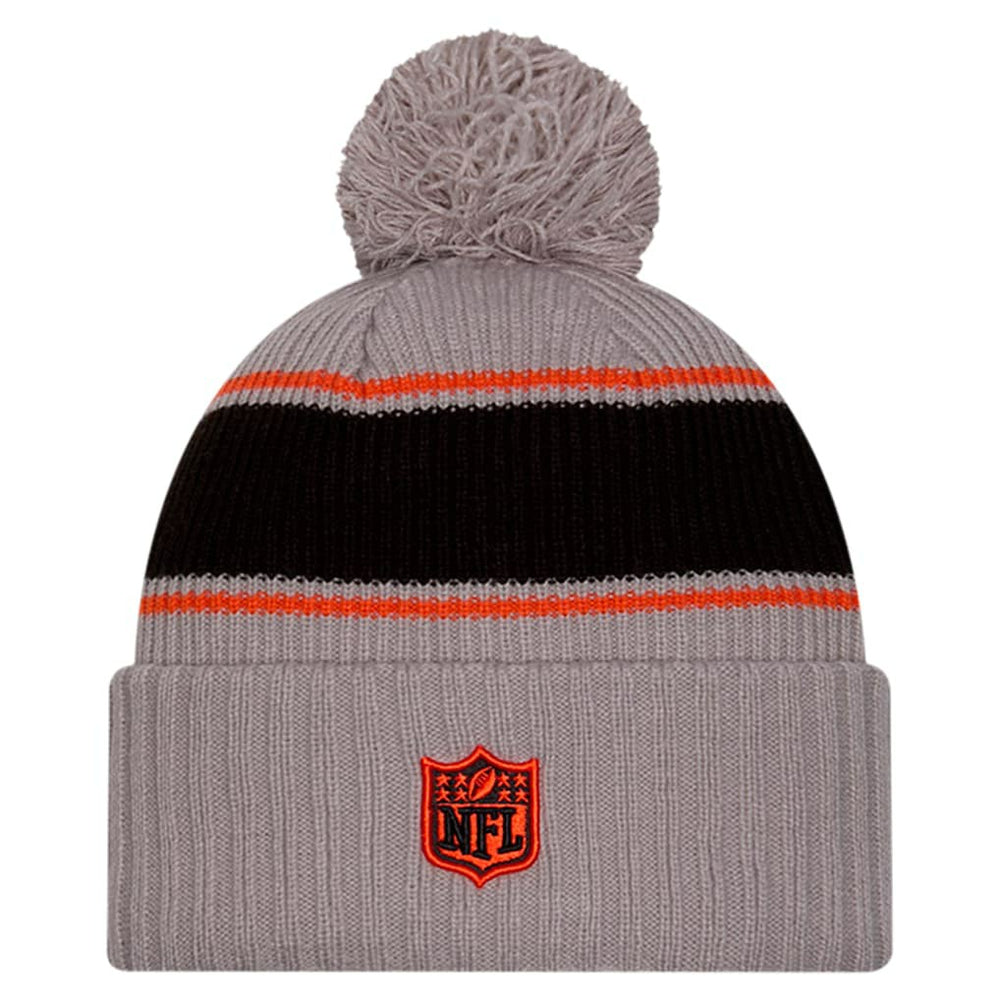 Cincinnati Bengals New Era 2024 Sideline Sport Cuffed Knit Hat with Pom Gray | NFL