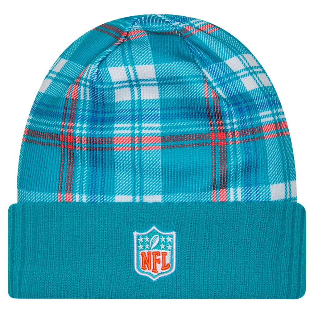 Miami Dolphins New Era Sideline Statement Cuffed Knit Hat Aqua | NFL