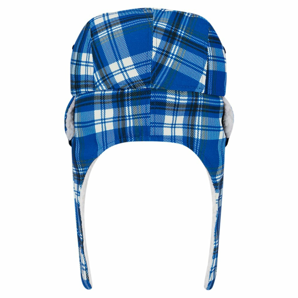 Indianapolis Colts New Era Sideline Plaid Sherpa Trapper Hat Royal | NFL