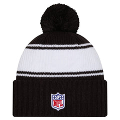 New York Jets New Era Youth 2024/25 Sideline Cuffed Knit Hat with Pom Black | NFL