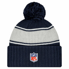 Dallas Cowboys New Era Youth 2024/25 Sideline Cuffed Knit Hat with Pom Navy | NFL