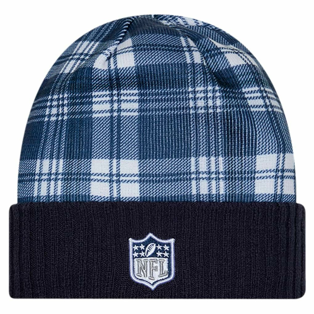 Dallas Cowboys New Era Youth Sideline Statement Cuffed Knit Navy | NFL