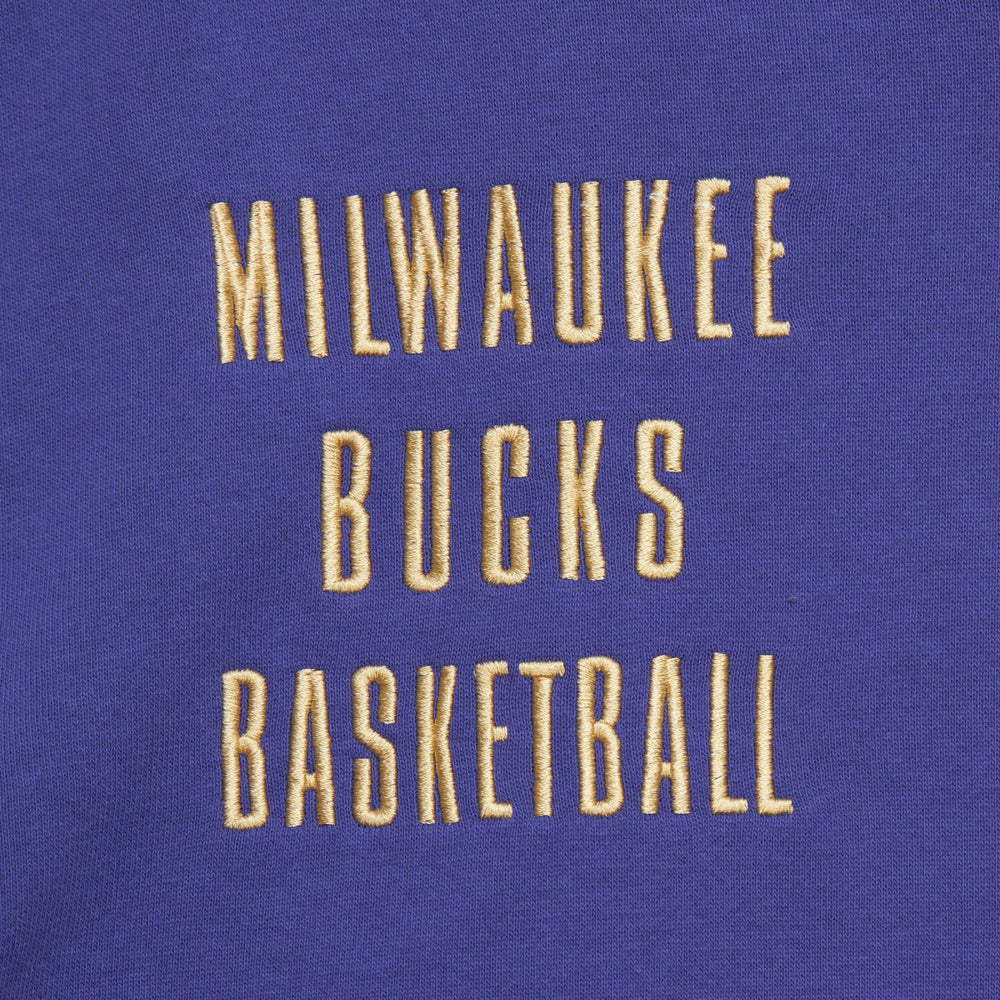 Milwaukee Bucks Team OG 2.0 Vintage Logo Fleece Pullover Hoodie Purple - NBA