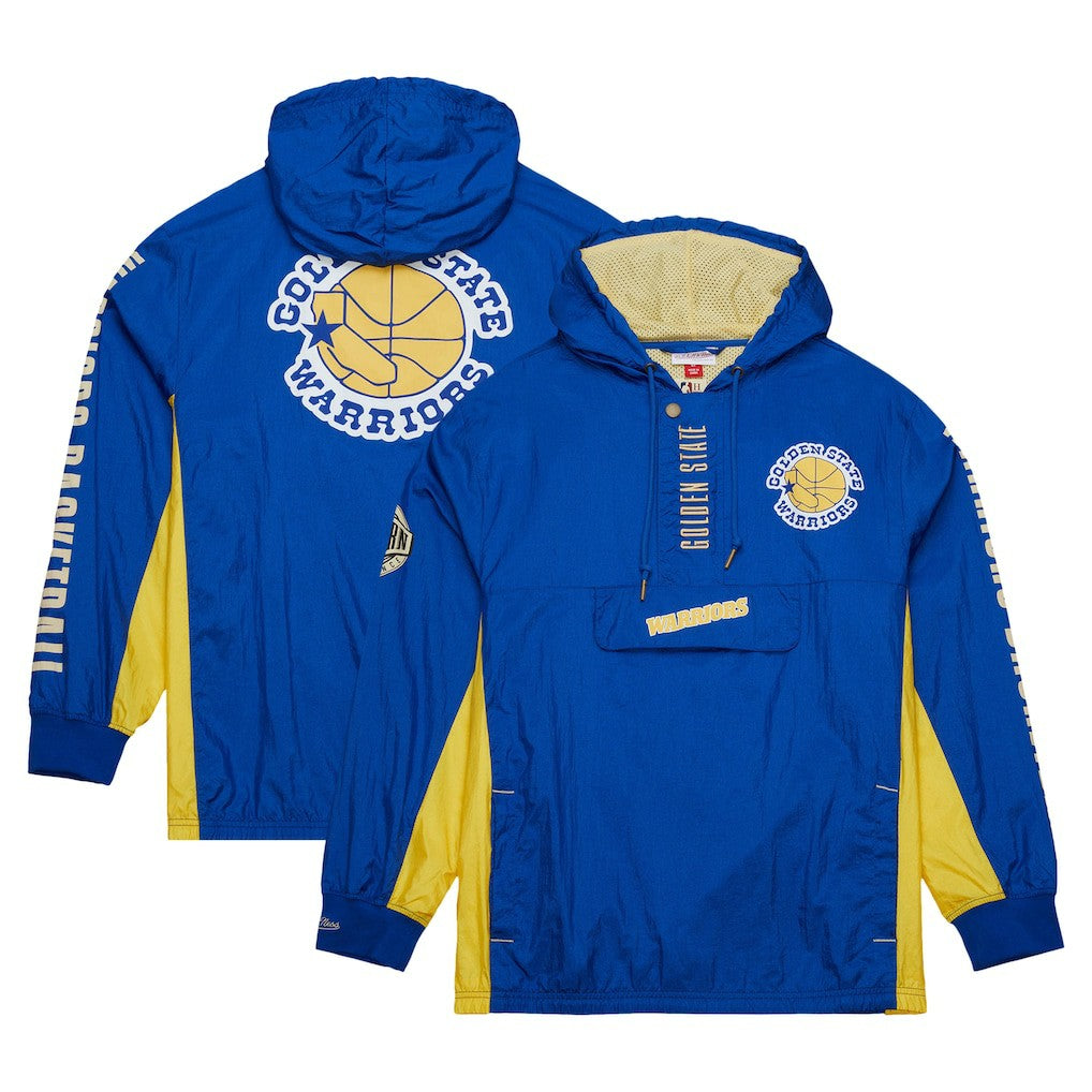Golden State Warriors Team OG 2.0 Vintage Logo Anorak Windbreaker Quarter-Zip Jacket Royal - NBA