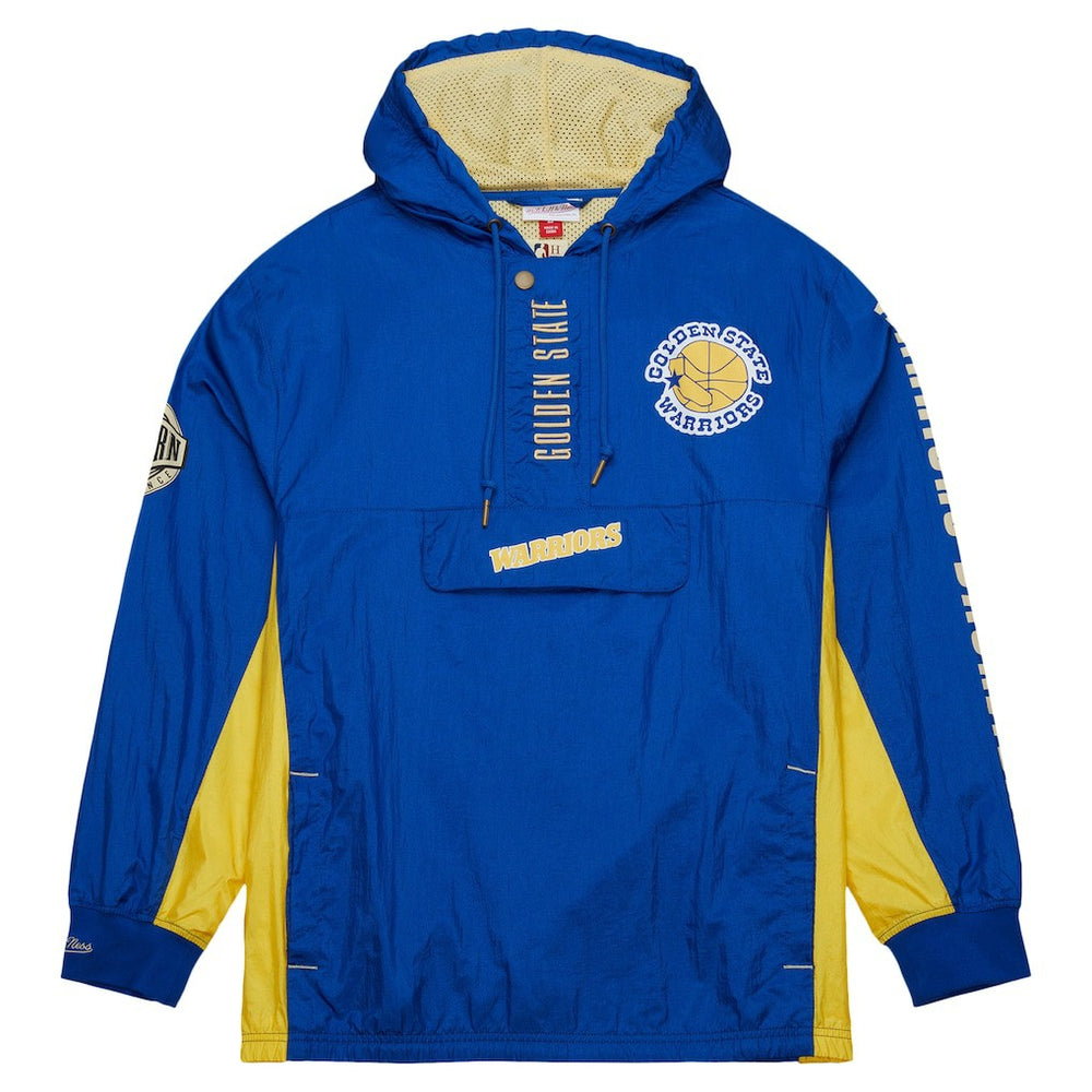 Golden State Warriors Team OG 2.0 Vintage Logo Anorak Windbreaker Quarter-Zip Jacket Royal - NBA