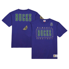 Milwaukee Bucks Hardwood Classics Team OG 2.0 Premium Vintage Logo T-Shirt Purple - NBA
