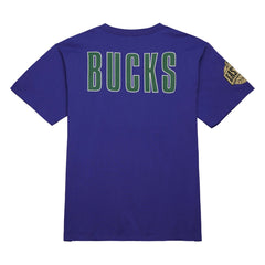 Milwaukee Bucks Hardwood Classics Team OG 2.0 Premium Vintage Logo T-Shirt Purple - NBA