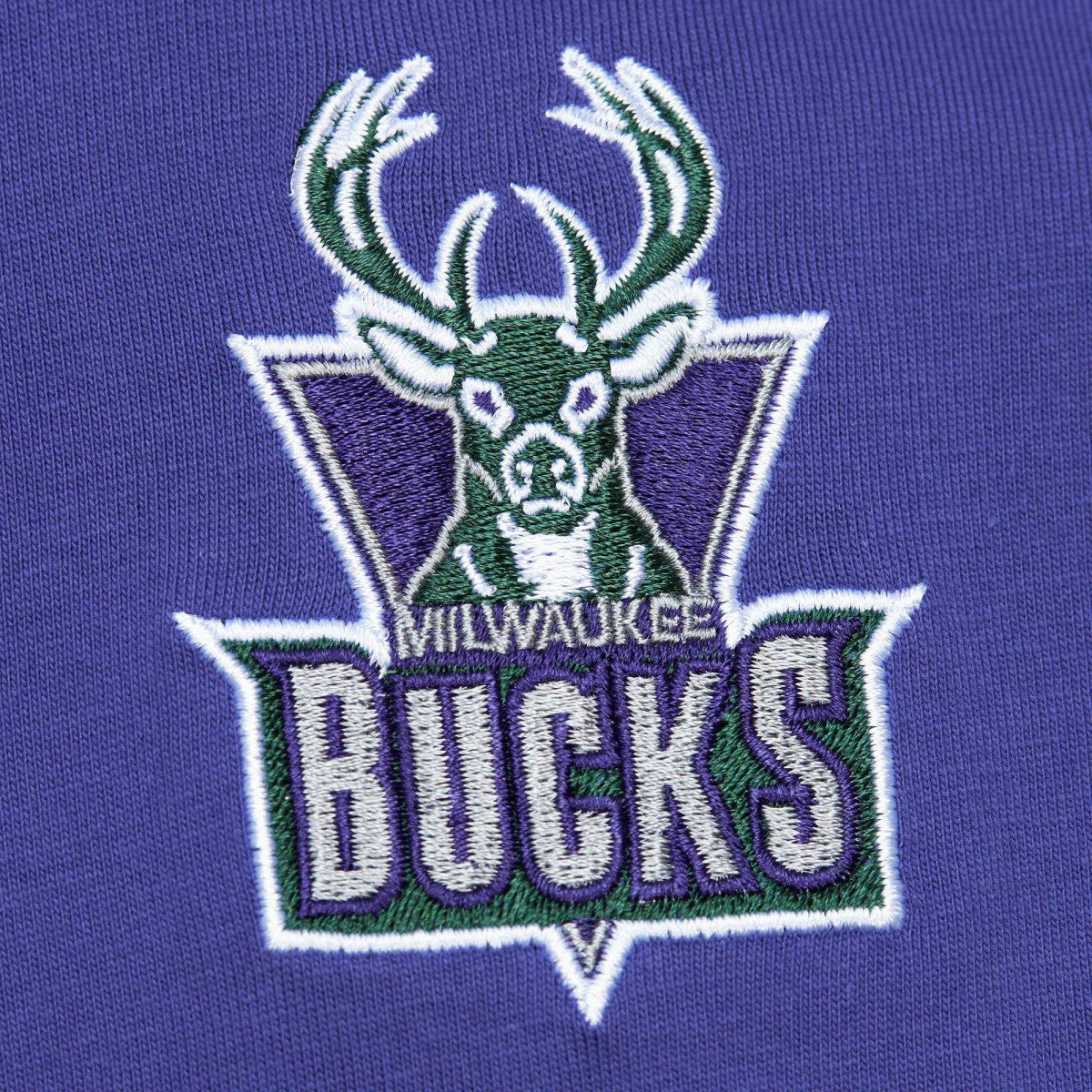 Milwaukee Bucks Hardwood Classics Team OG 2.0 Premium Vintage Logo T-Shirt Purple - NBA