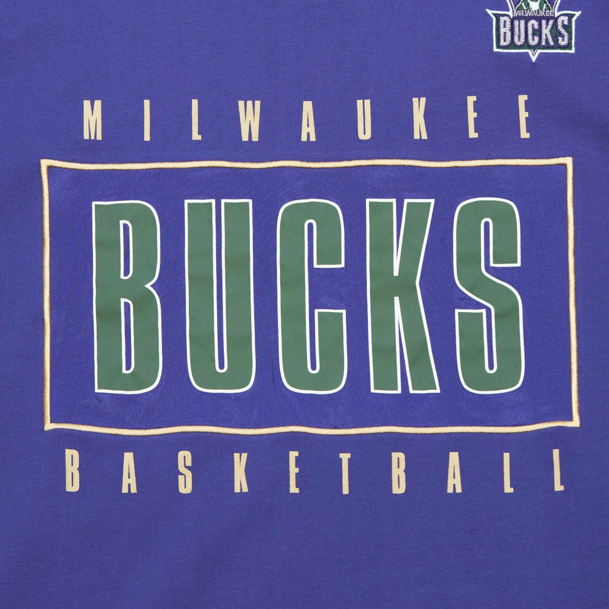 Milwaukee Bucks Hardwood Classics Team OG 2.0 Premium Vintage Logo T-Shirt Purple - NBA