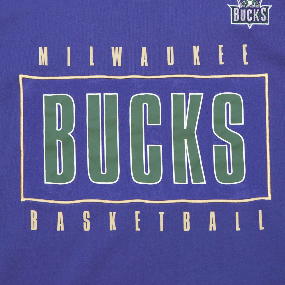 Milwaukee Bucks Hardwood Classics Team OG 2.0 Premium Vintage Logo T-Shirt Purple - NBA