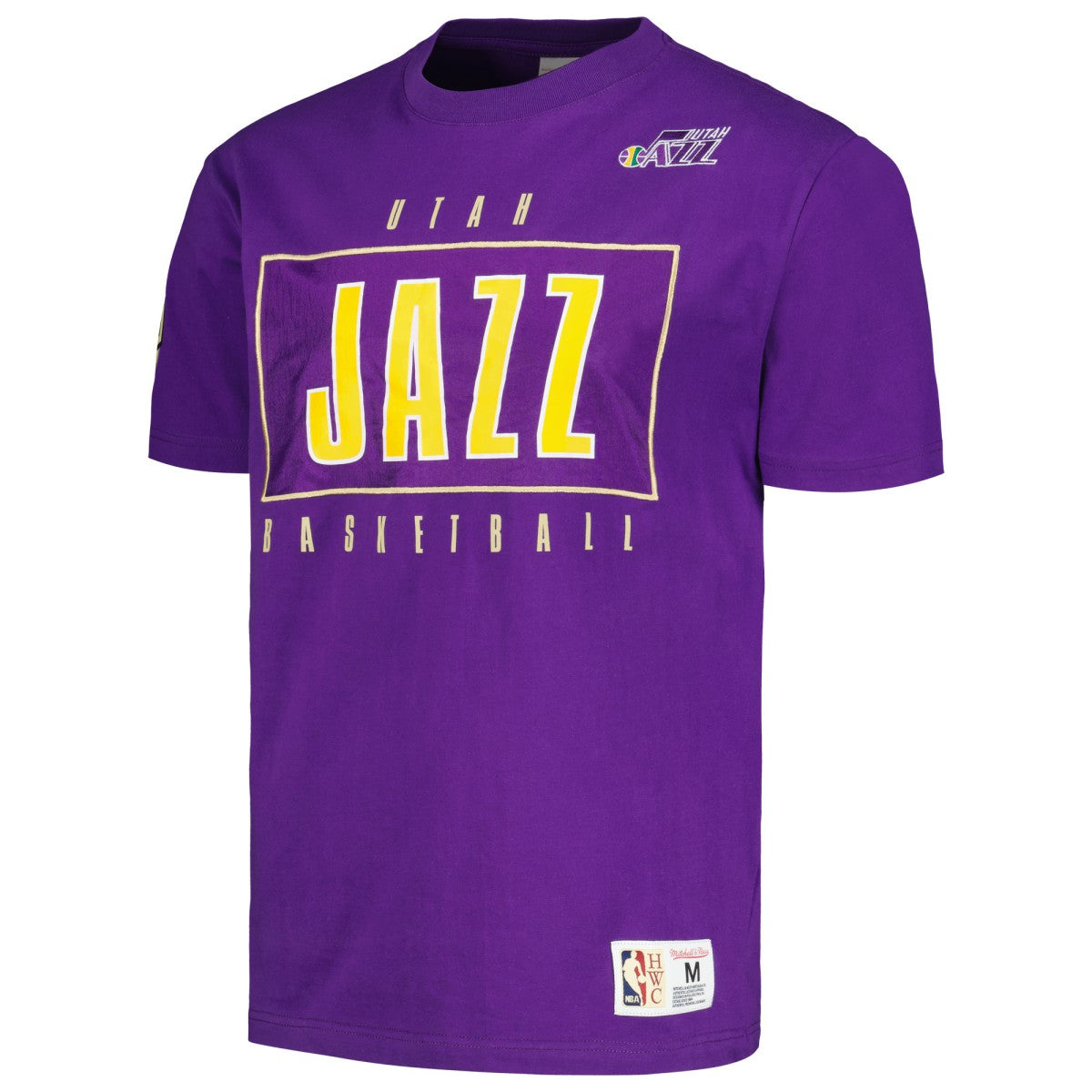 Utah Jazz Hardwood Classics Team OG 2.0 Premium Vintage Logo T-Shirt Purple - NBA
