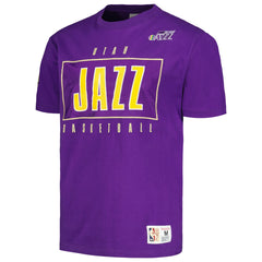 Utah Jazz Hardwood Classics Team OG 2.0 Premium Vintage Logo T-Shirt Purple - NBA