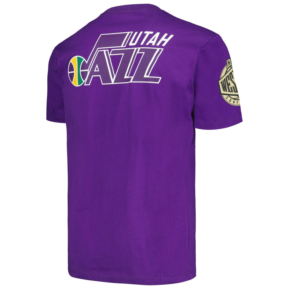 Utah Jazz Hardwood Classics Team OG 2.0 Premium Vintage Logo T-Shirt Purple - NBA