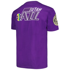 Utah Jazz Hardwood Classics Team OG 2.0 Premium Vintage Logo T-Shirt Purple - NBA
