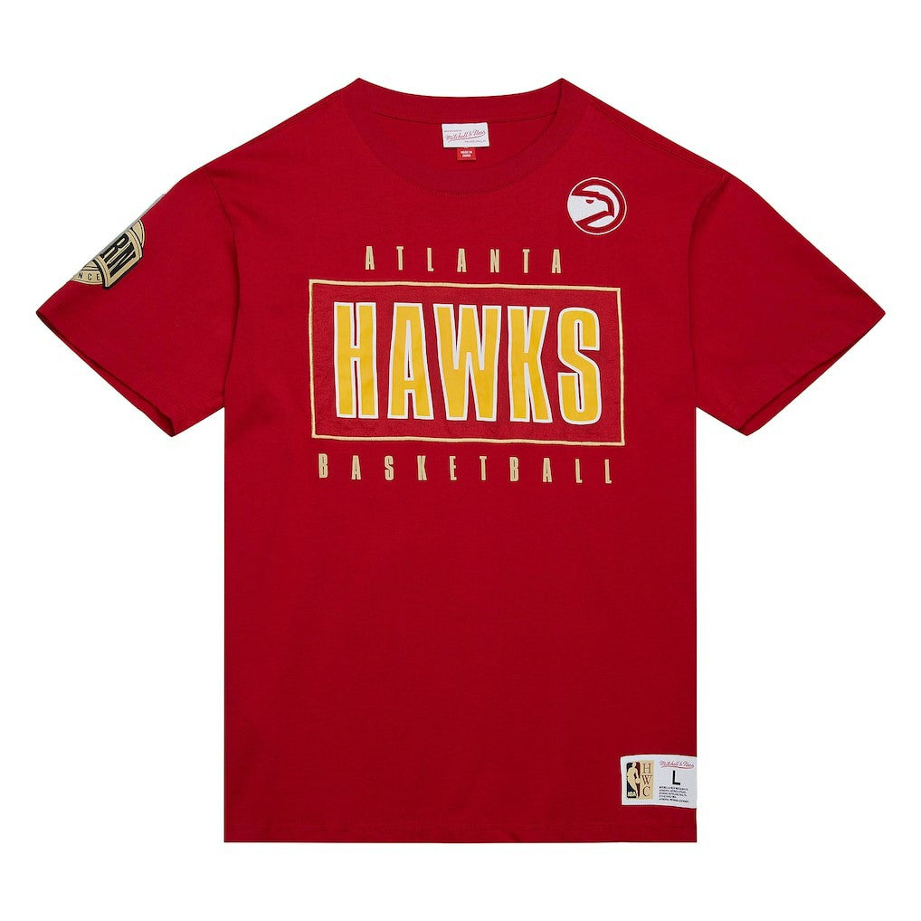 Atlanta Hawks Hardwood Classics Team OG 2.0 Premium Vintage Logo T-Shirt Red - NBA