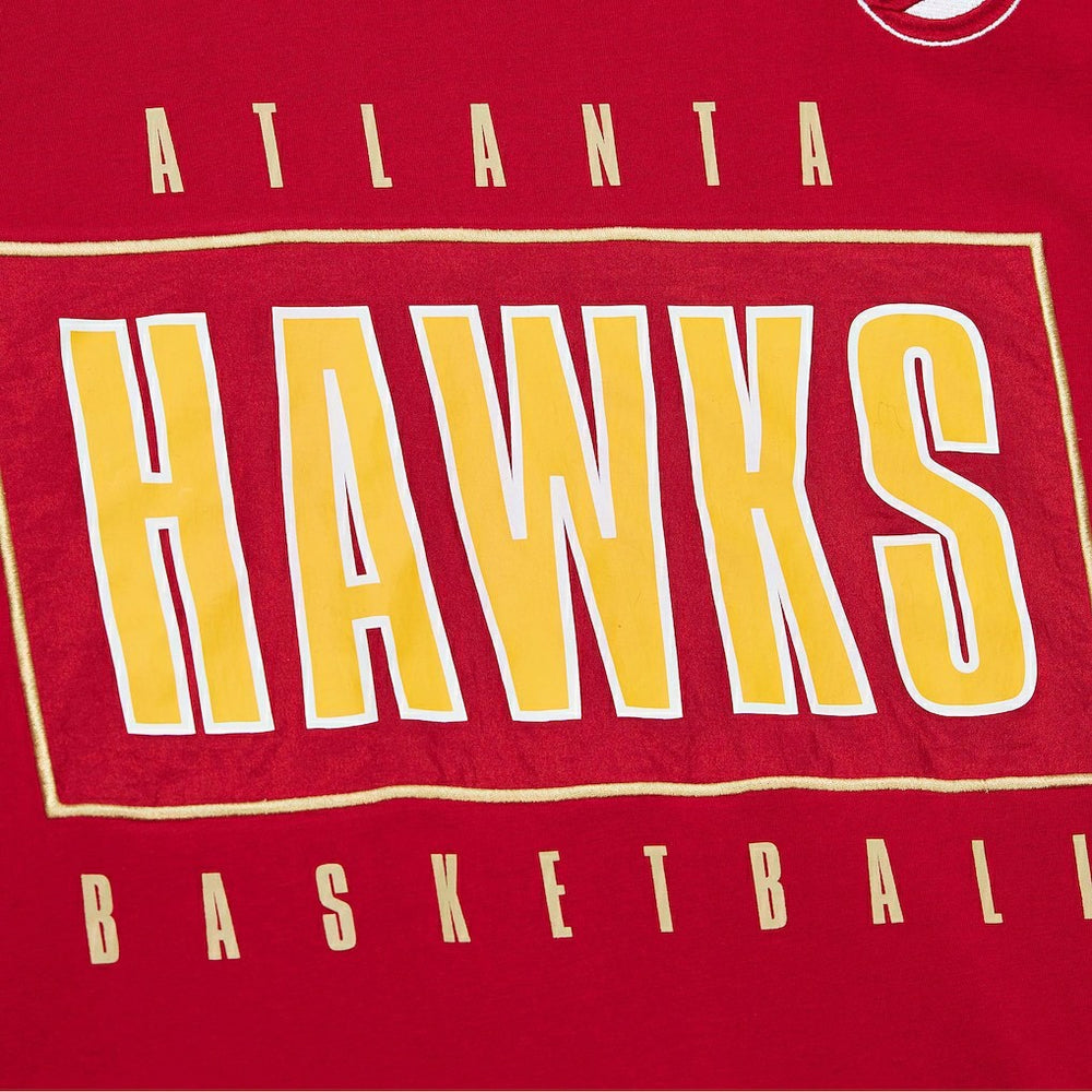 Atlanta Hawks Hardwood Classics Team OG 2.0 Premium Vintage Logo T-Shirt Red - NBA