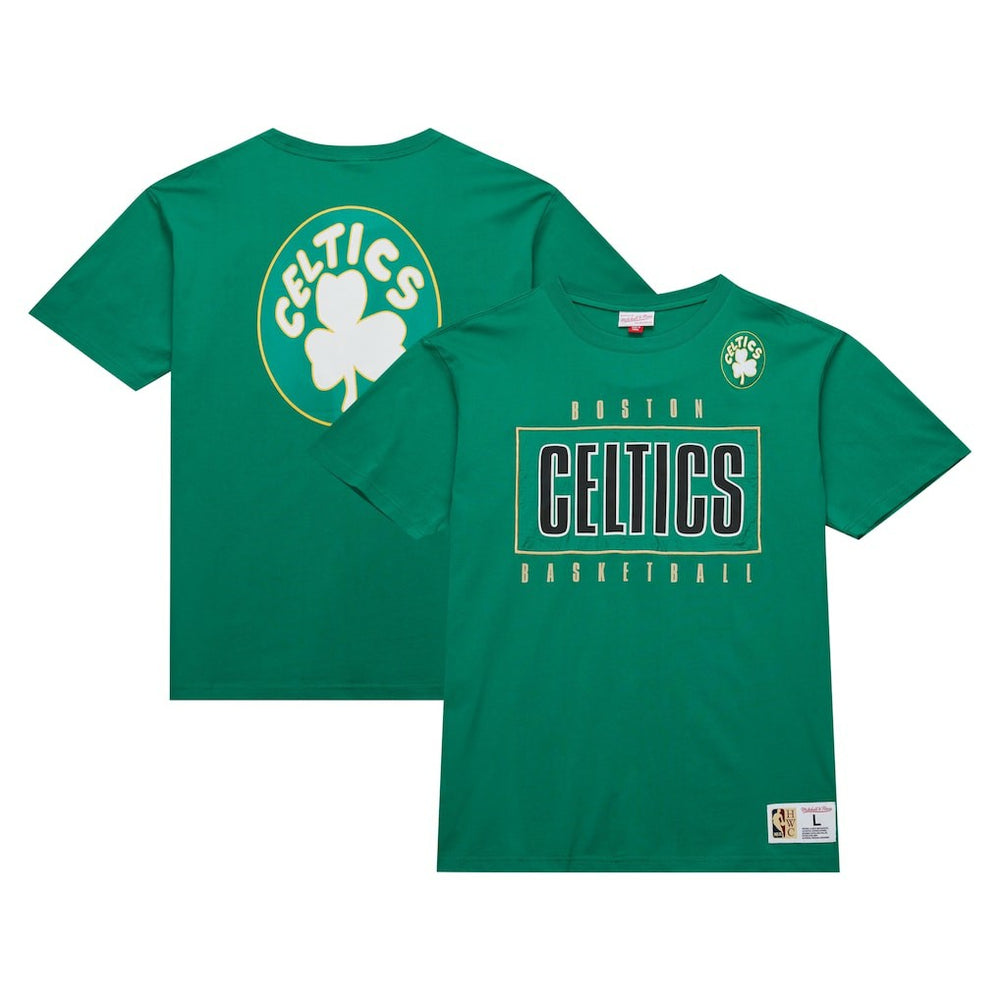 Boston Celtics Hardwood Classics Team OG 2.0 Premium Vintage Logo T-Shirt Kelly Green - NBA