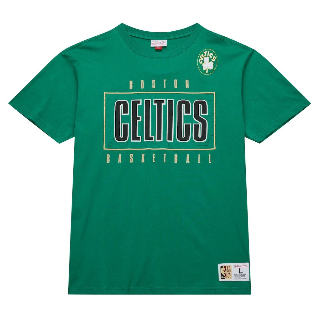 Boston Celtics Hardwood Classics Team OG 2.0 Premium Vintage Logo T-Shirt Kelly Green - NBA