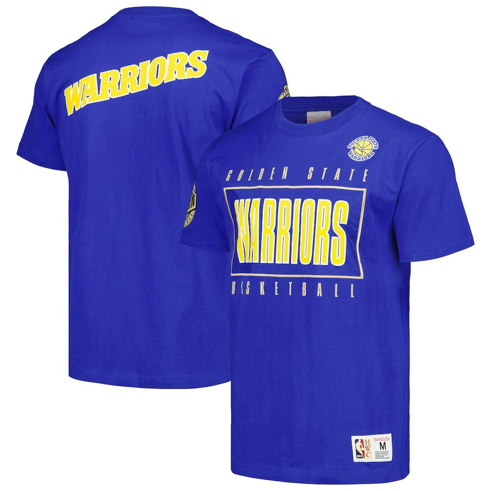 Golden State Warriors Hardwood Classics Team OG 2.0 Premium Vintage Logo T-Shirt Royal - NBA