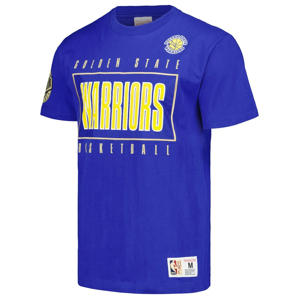 Golden State Warriors Hardwood Classics Team OG 2.0 Premium Vintage Logo T-Shirt Royal - NBA