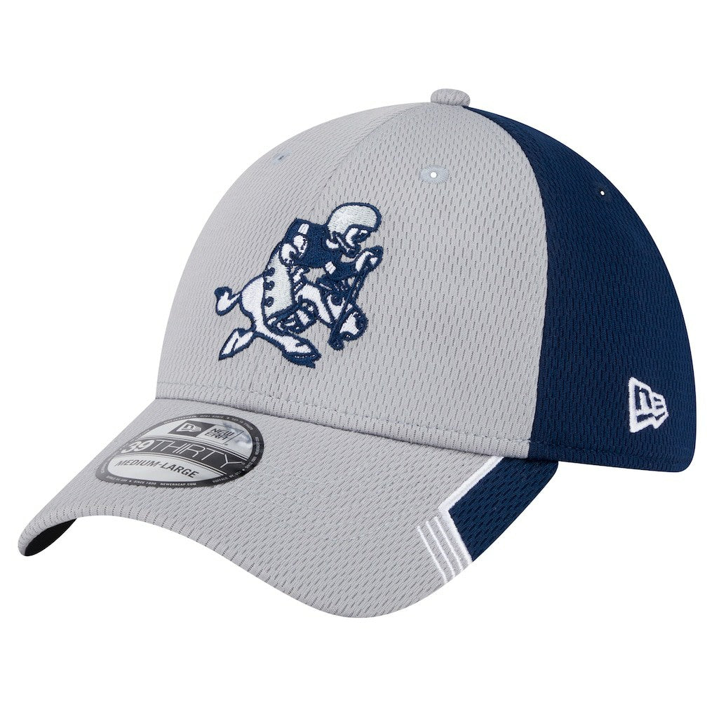 New Era Dallas Cowboys Gray Retro Joe Active Visor Trim 39THIRTY Flex Hat | NFL
