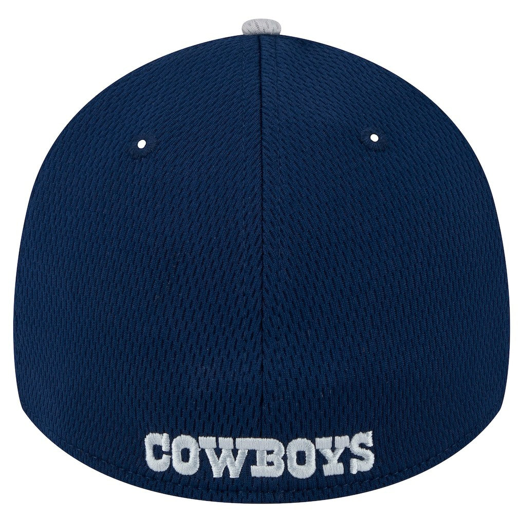 New Era Dallas Cowboys Gray Retro Joe Active Visor Trim 39THIRTY Flex Hat | NFL