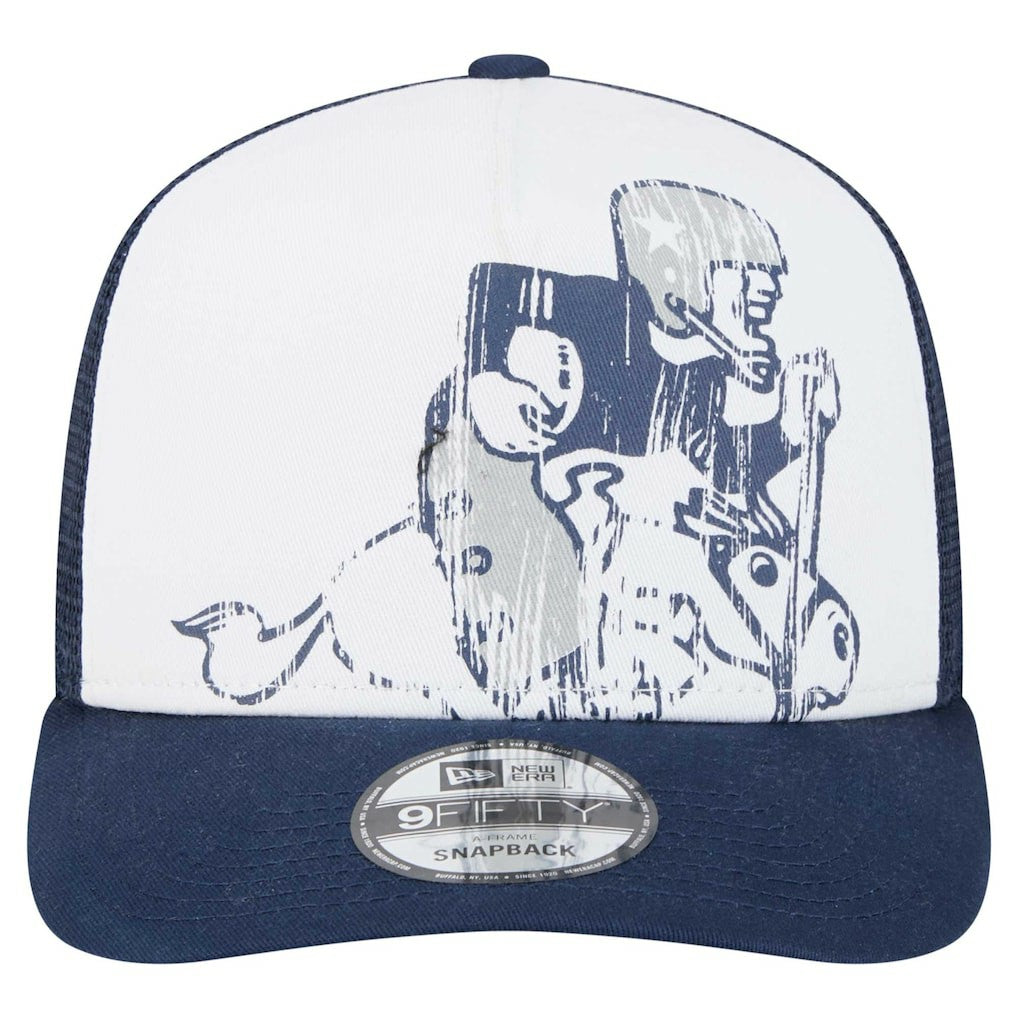 New Era Dallas Cowboys Distressed 9FIFTY A-Frame Snapback Hat White/Navy | NFL