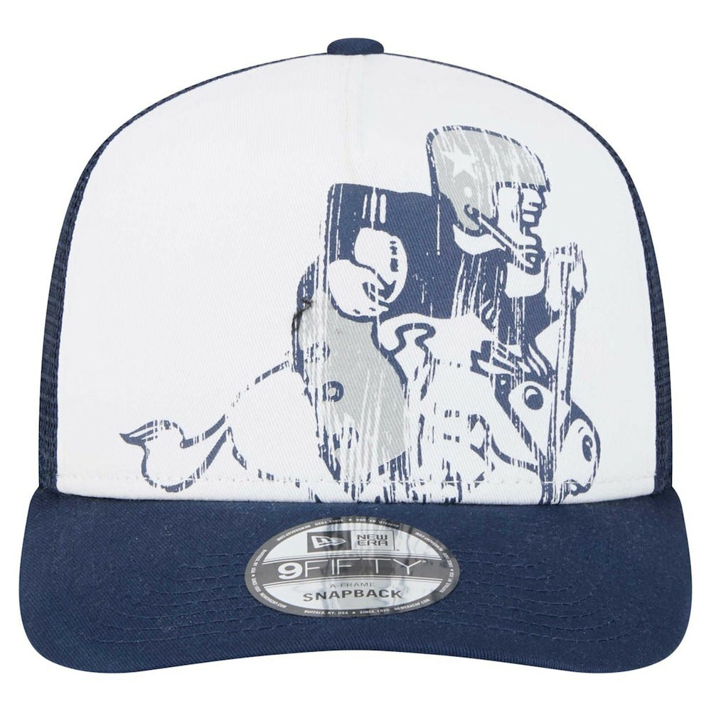 New Era Dallas Cowboys Distressed 9FIFTY A-Frame Snapback Hat White/Navy | NFL