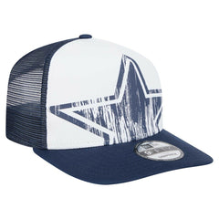 New Era Dallas Cowboys Distressed 9FIFTY A-Frame Snapback Hat White/Navy | NFL