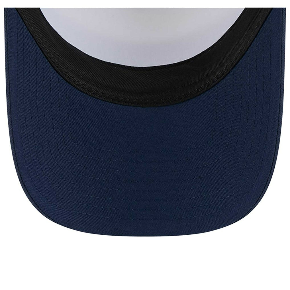Dallas Cowboys New Era Sport Night Color Block 9FORTY A-Frame Trucker Adjustable Hat White/Navy | NFL