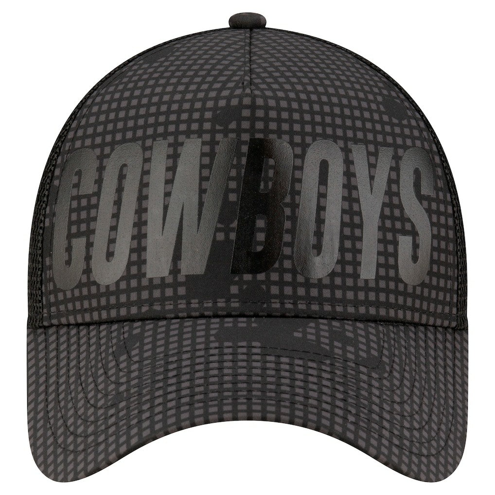 Dallas Cowboys New Era Midnight Ink Tonal A-Frame 9FORTY Adjustable Hat Graphite | NFL