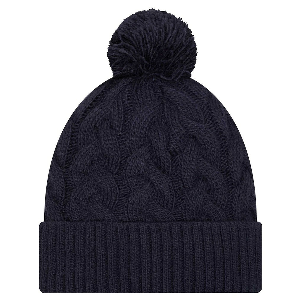 Dallas Cowboys New Era Women's Cable Knit Hat with Pom Navy | NFL