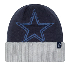 Dallas Cowboys New Era Oversize Cuffed Knit Hat Navy/Gray | NFL