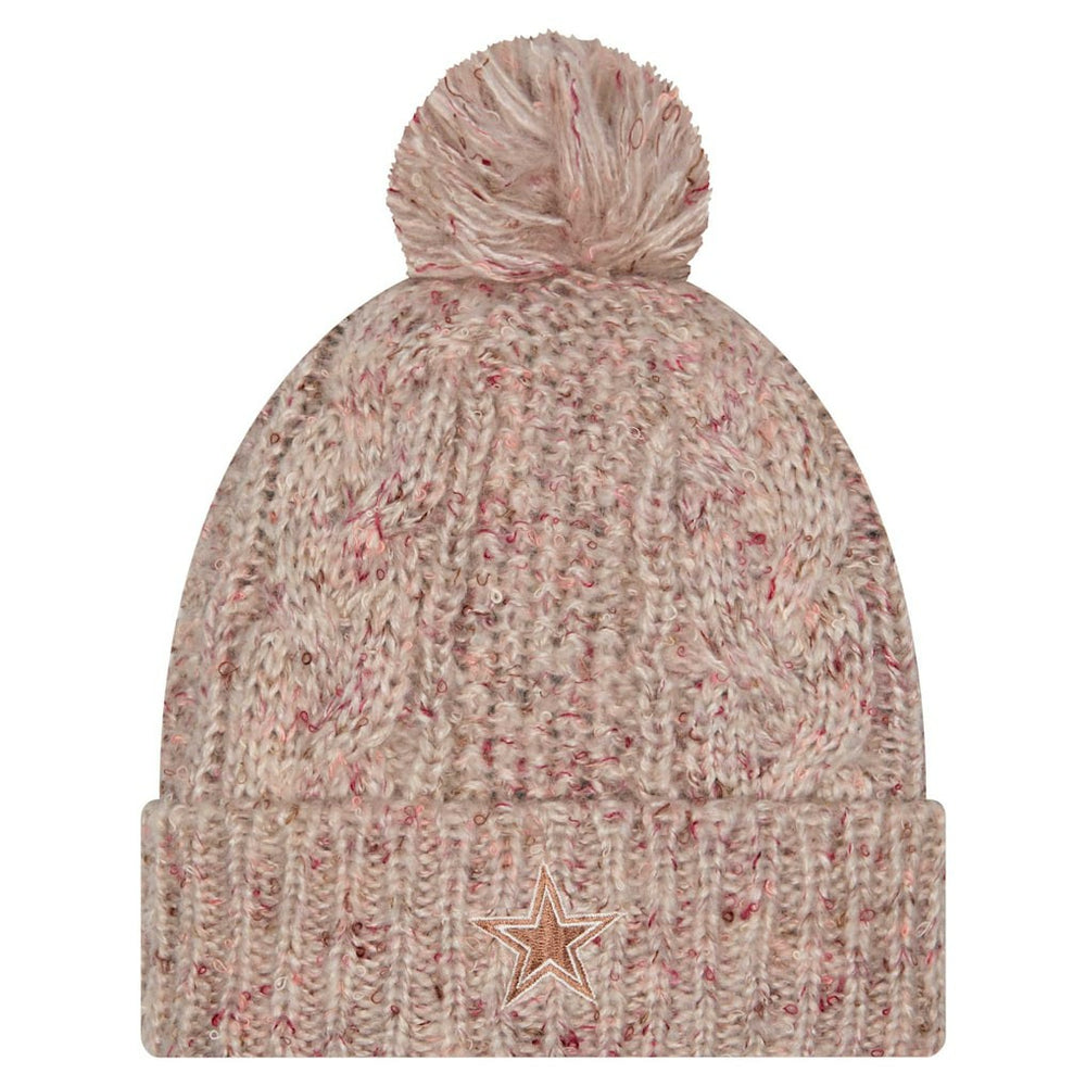 Dallas Cowboys New Era Women's Trendy Tone Cuffed Knit Hat with Pom Stone | NFL